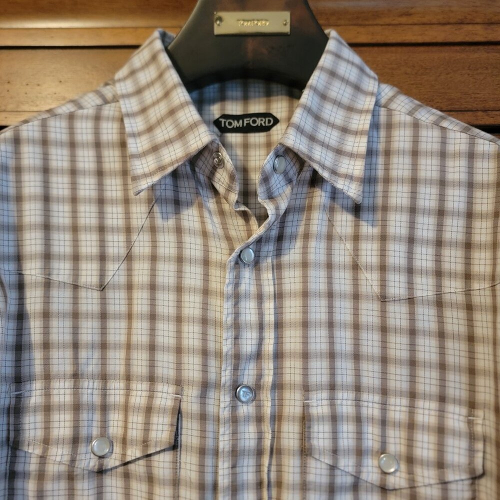 TOM FORD MENS SHIRT Western Style shirt 41x 16 SIZE